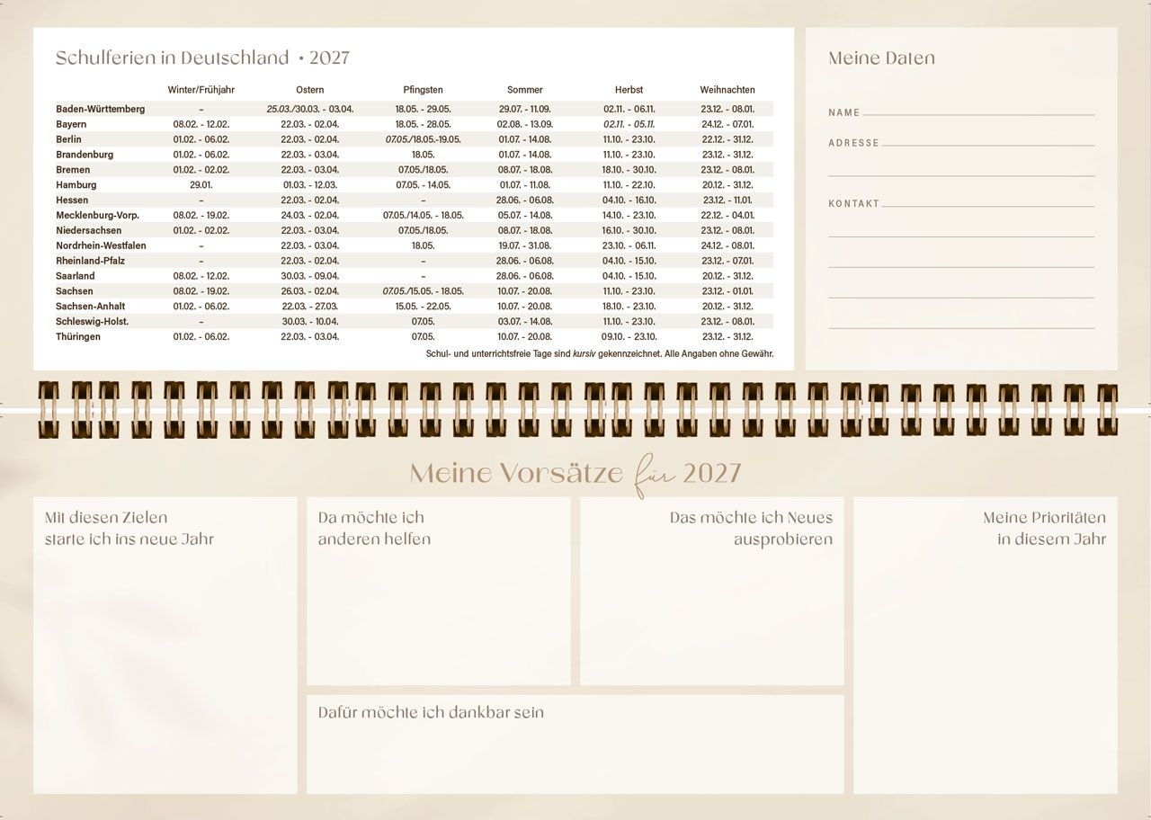 Terminkalender - Täglich vertrauen 2027