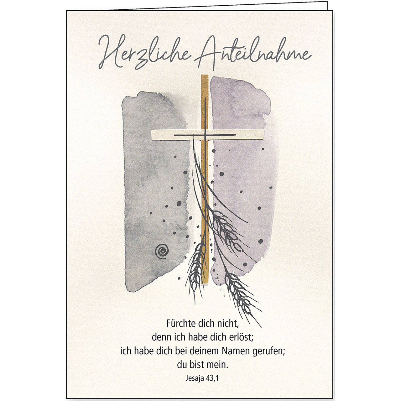 Fürchte dich nicht Faltkarte - Fürchte dich nicht - Gräser Kreuz