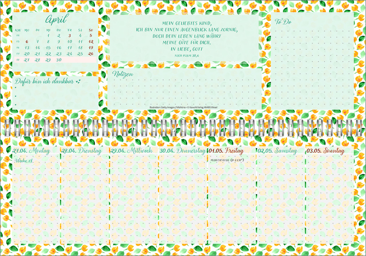 Tischkalender - Meine fröhlich-bunte Segenswoche 2026