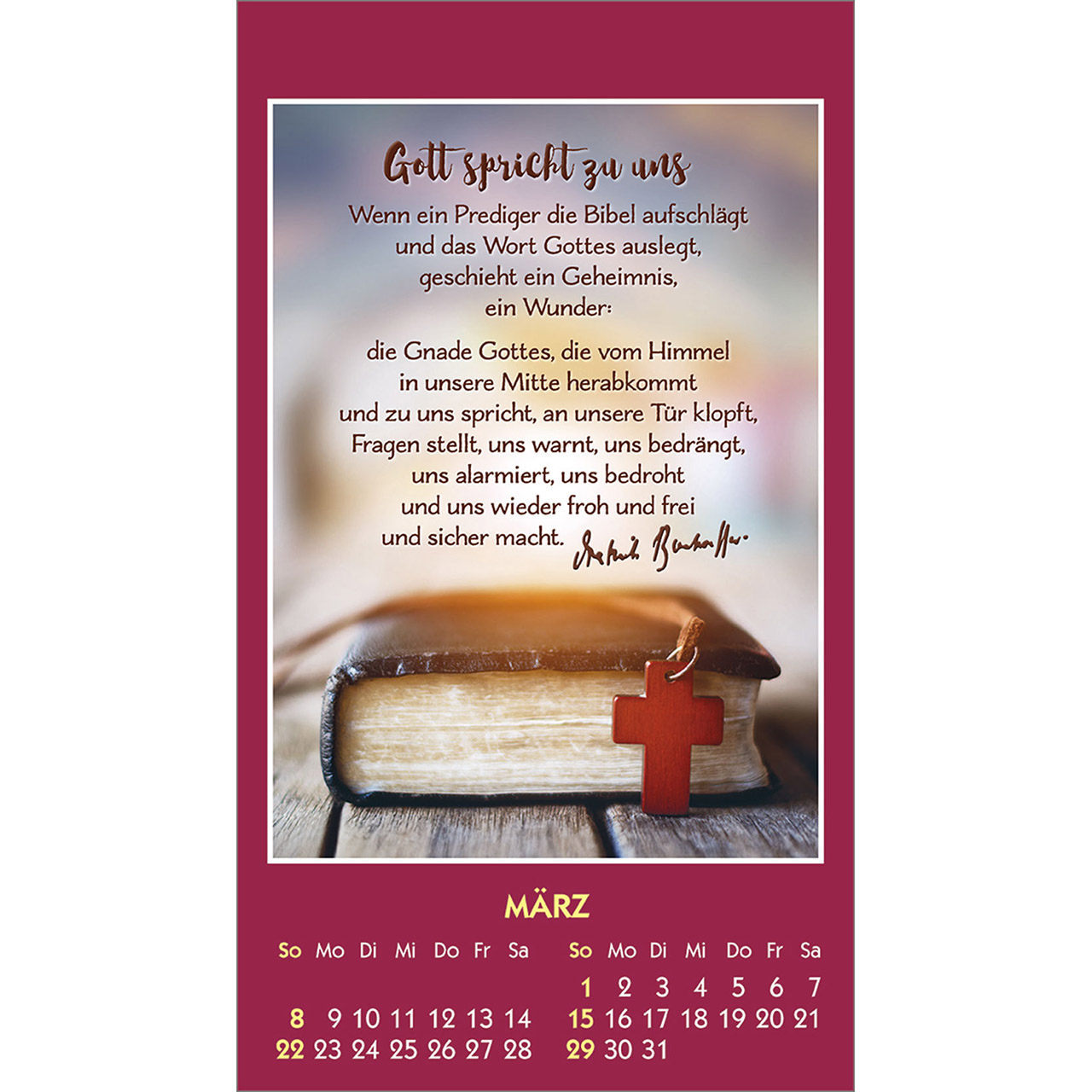 Aufkleberkalender - Gott ist bei dir 2026