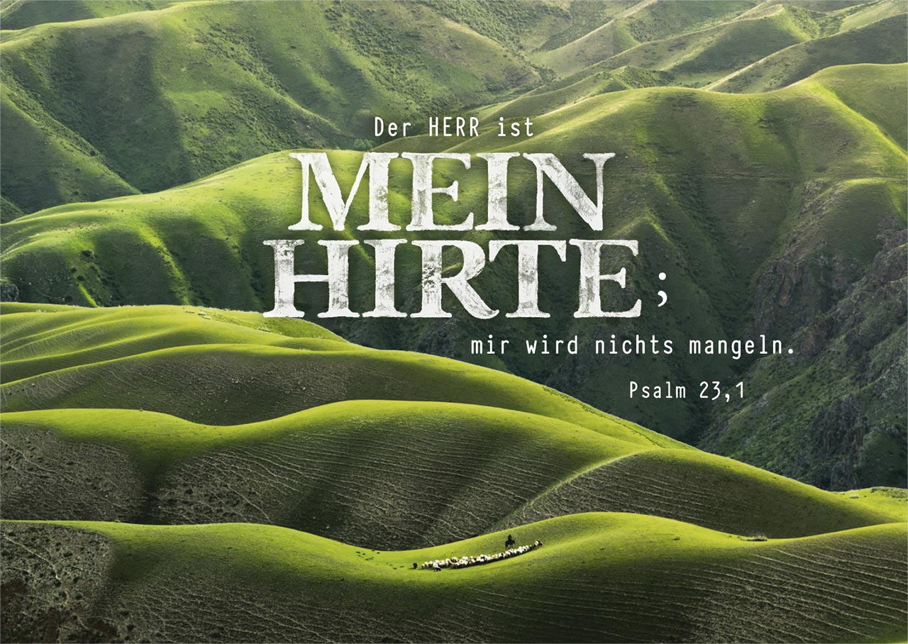 Postkarten - Postkarte 'Der Herr ist mein Hirte' (12 Ex.)