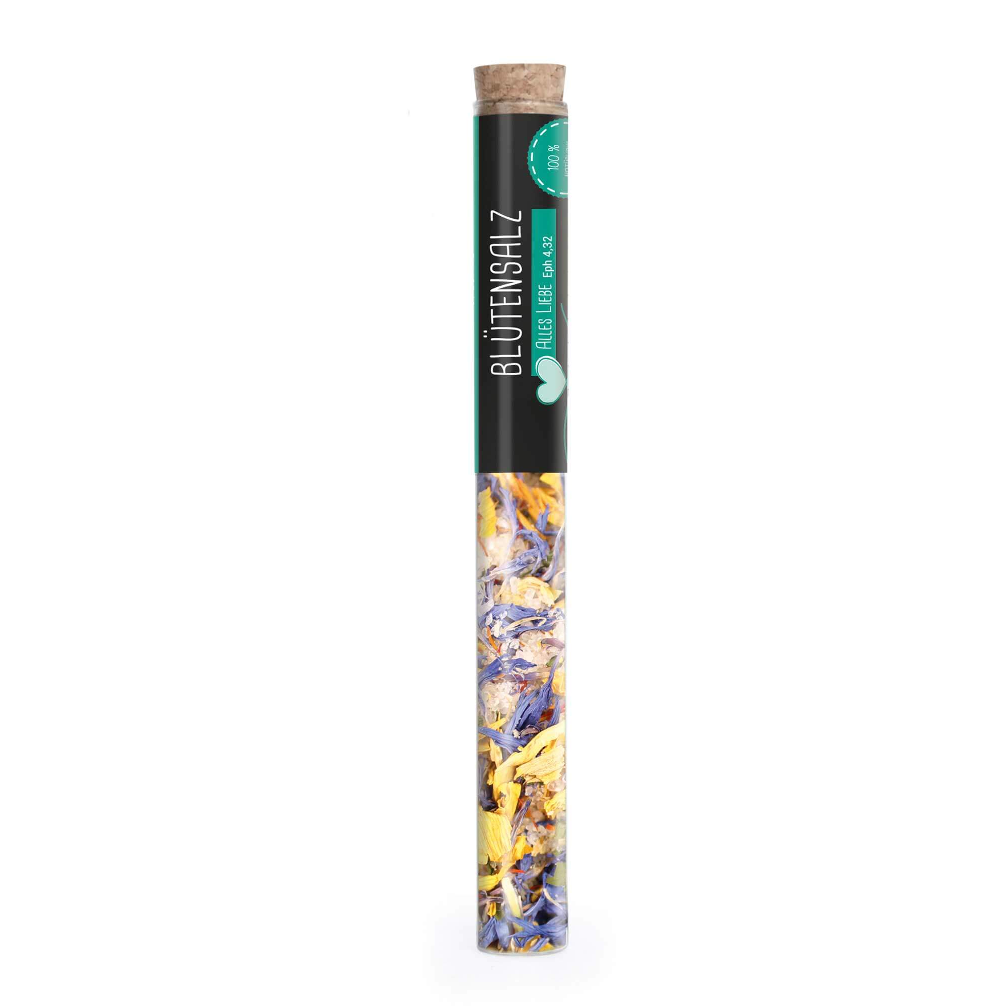 Gewürze & Kräuter - Gewürzsalz Blütensalz (40 g) - Reagenzglas