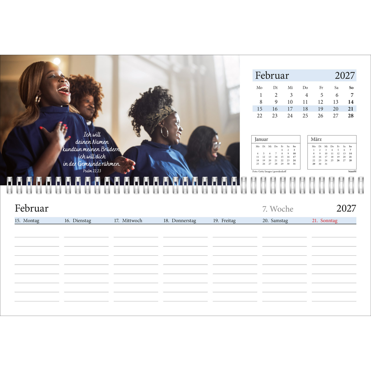 Tischkalender - In deine Hand leg ich den Tag 2027