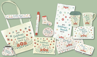 Portemonnaie - Mein Lieblings-Mensch - Blumen-Ornamente Blümchenmuster