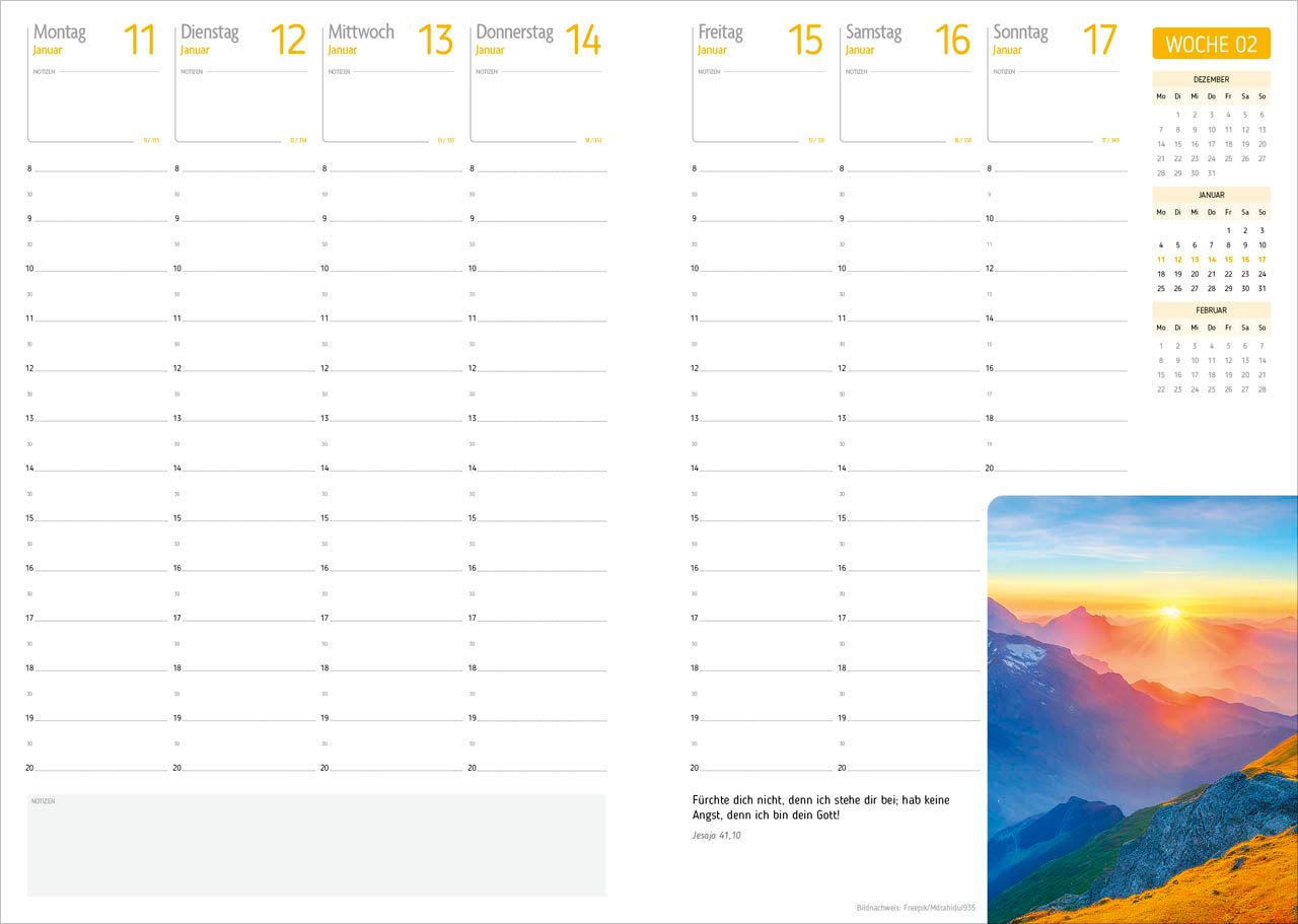 Terminkalender - Agenda - Für jeden Tag 2027