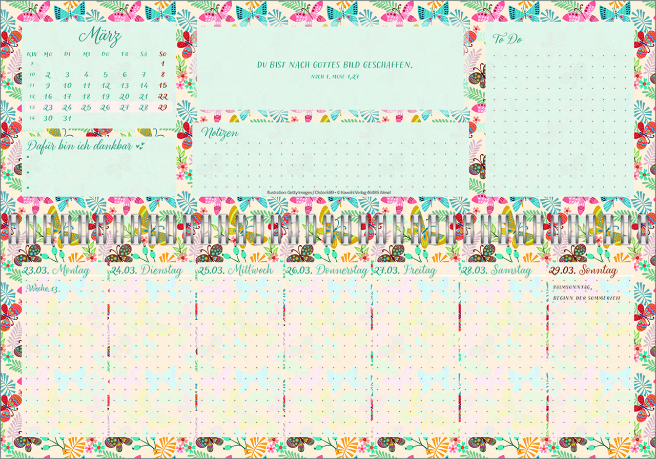 Tischkalender - Meine fröhlich-bunte Segenswoche 2026