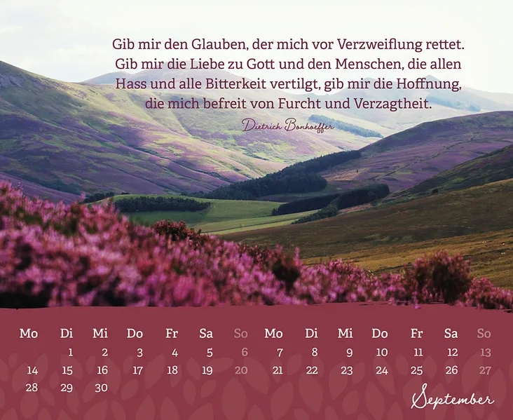 Wandkalender - Behütet und getröstet jeden Tag 2027