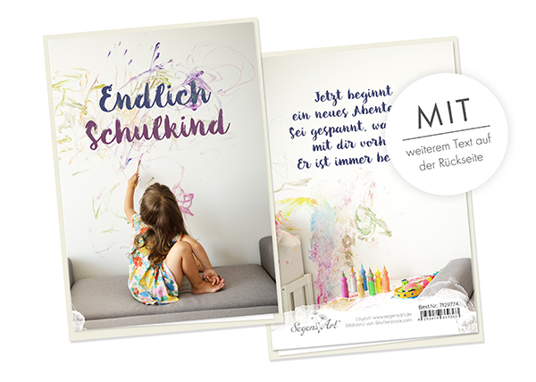 Faltkarte - Faltkarte 'Endlich Schulkind'