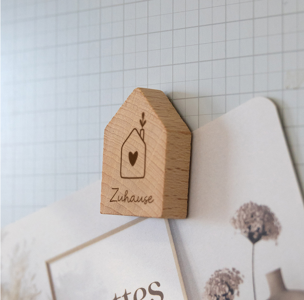 Magnet - Holzhaus Magnet "Zuhause"