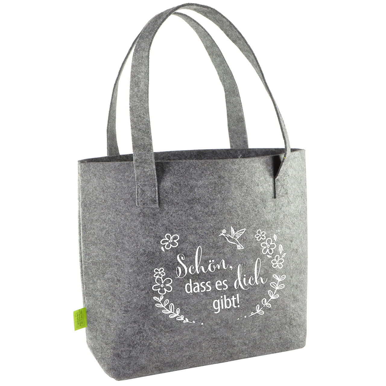 Schön, dass es dich gibt Tasche - Schön, dass es dich gibt - Kolibri Blumen Blätter Grafik