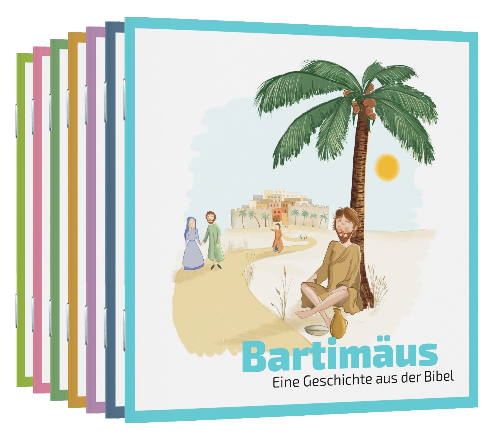 Buch - Paket 'Eine Geschichte aus der Bibel' 7 Hefte - Hefte Menschen Palme Stadt Weg Sonne