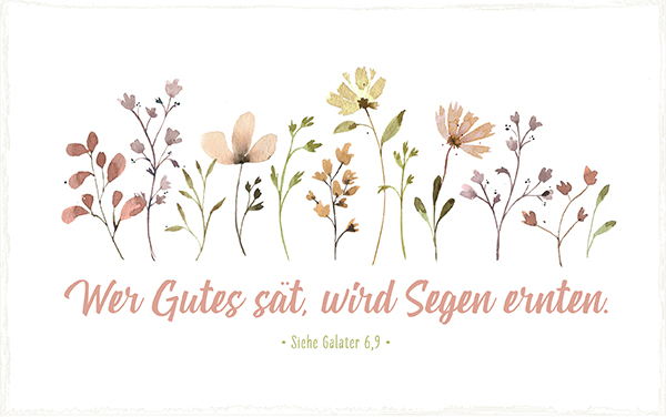 Wanddekoration - Holzschild 'Wer Gutes sät, wird Segen ernten.'
