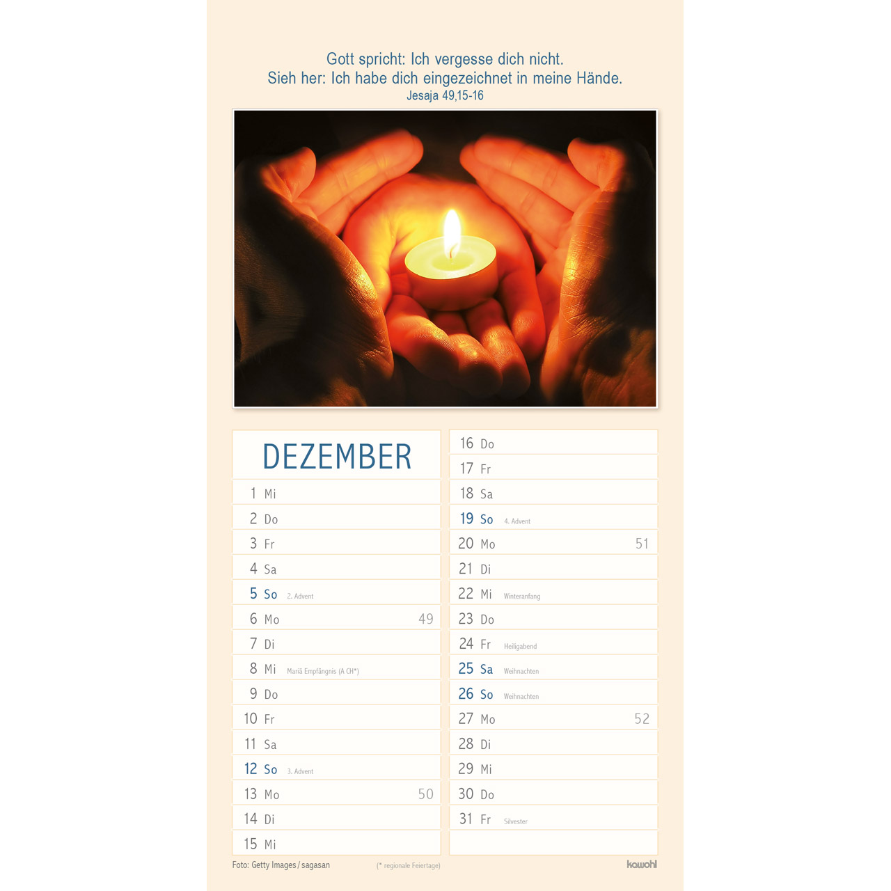 Terminkalender - Meine Zeit in seinen Händen 2027