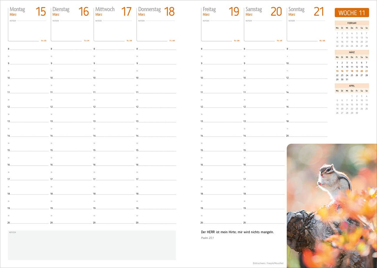 Terminkalender - Agenda - Für jeden Tag 2027