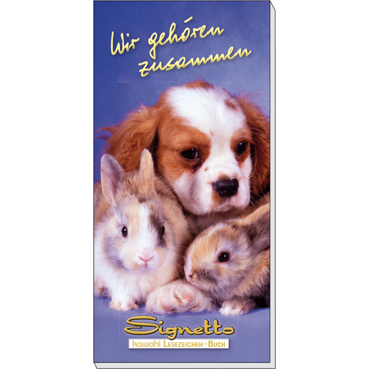 Wir gehören zusammen Lesezeichen - Wir gehören zusammen - Hund / Hasen / Kaninchen
