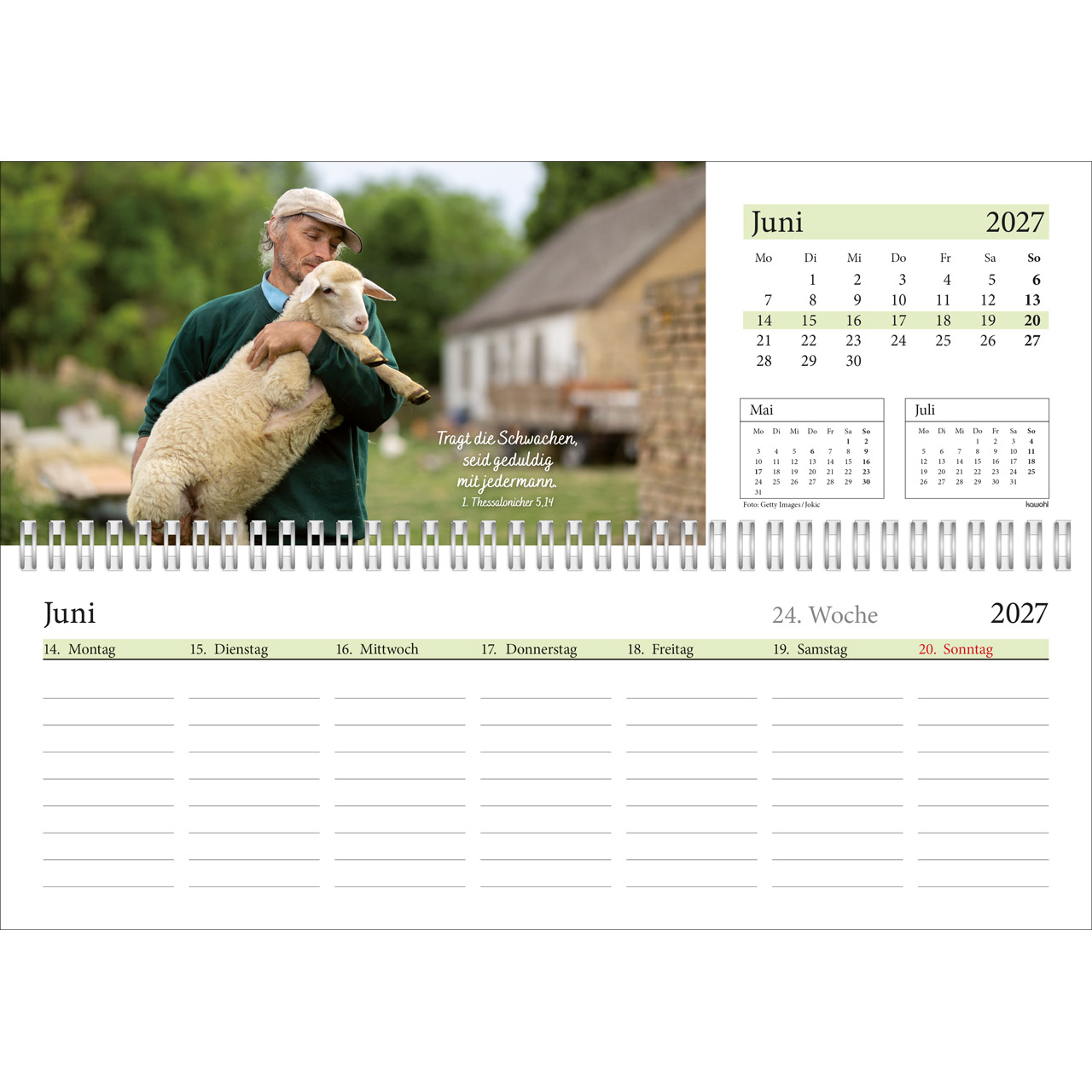 Tischkalender - In deine Hand leg ich den Tag 2027