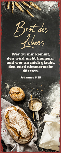 Wanddekoration - Metallschild 'Brot des Lebens'