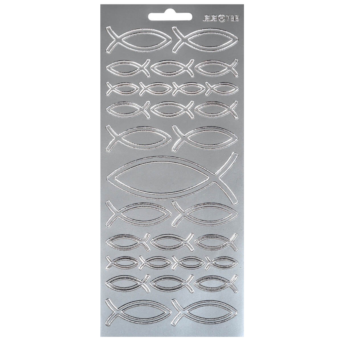 Aufkleber - Konturensticker-Set Fische 'Silber' - Fische