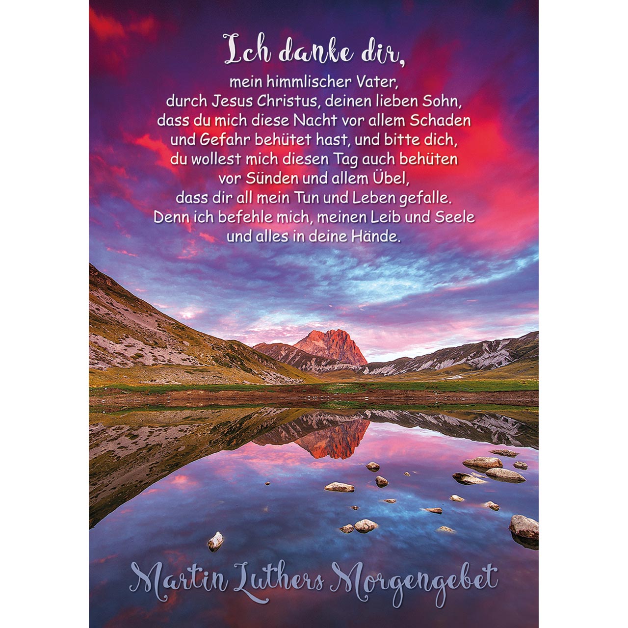 Ich danke dir Poster - Ich danke dir - Berge See Himmel Wolken