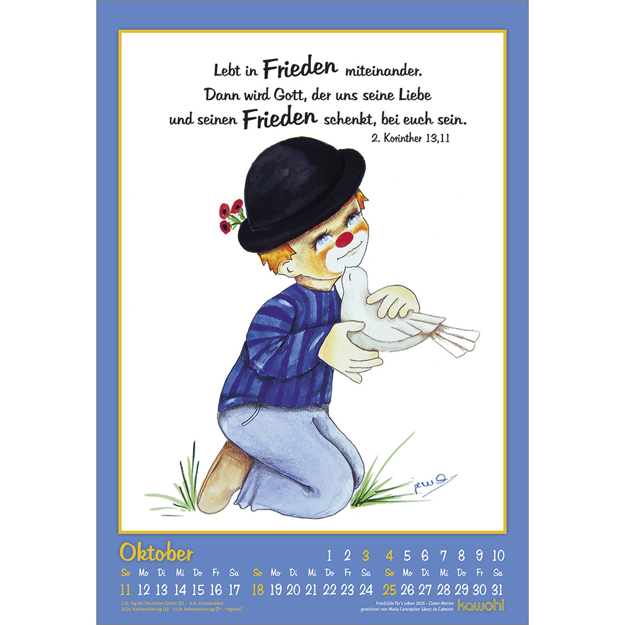 Wandkalender - Freu(n)de für's Leben 2026