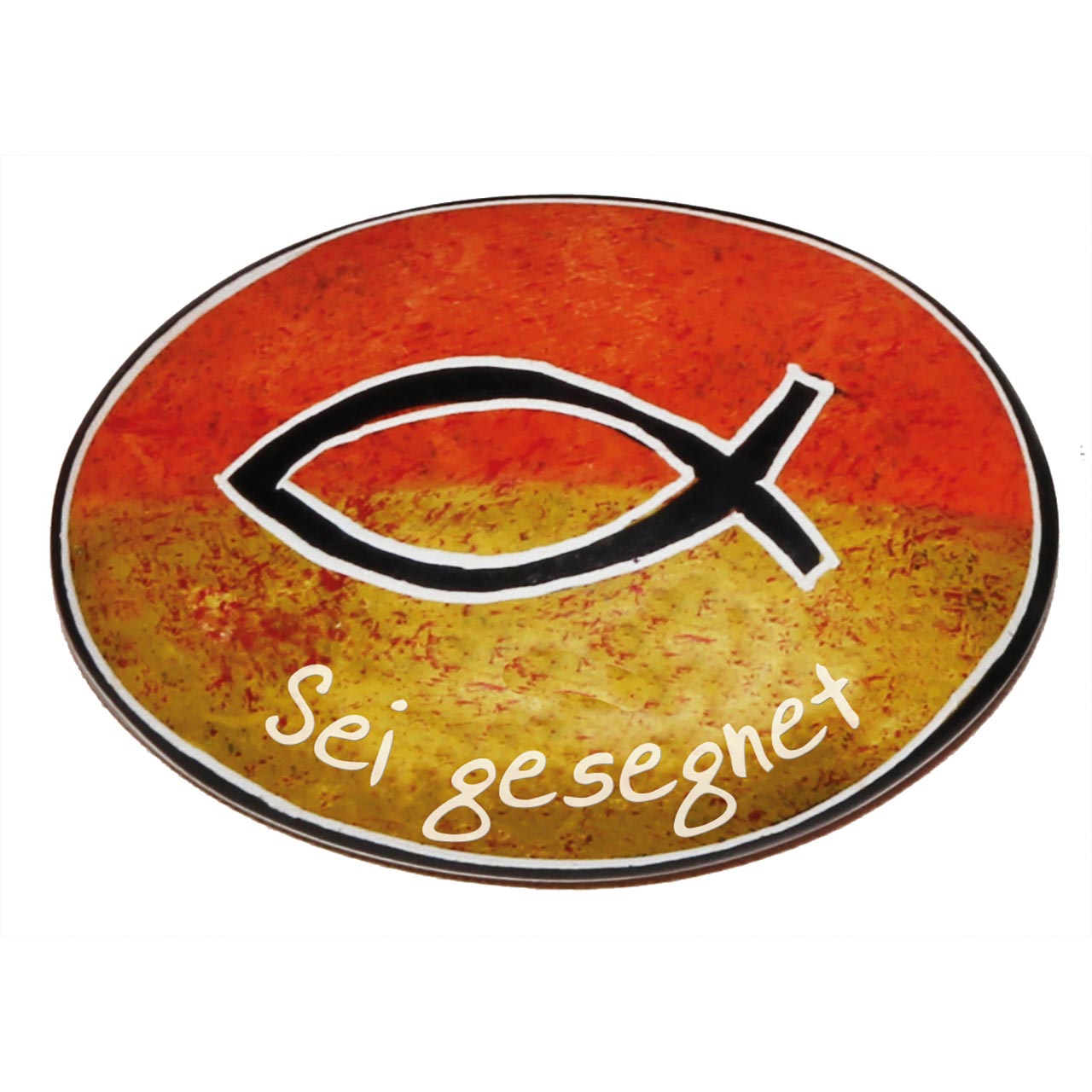Handschmeichler - Sei gesegnet - Ichthys (Rot-Gelb)