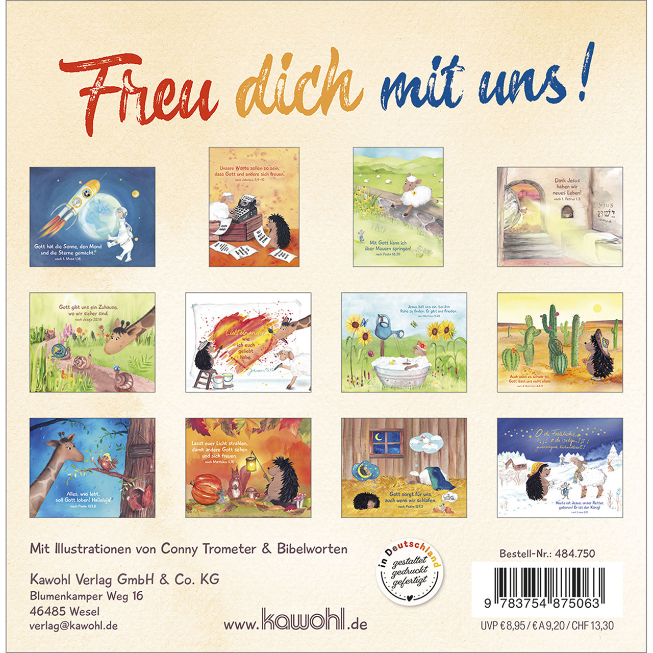 Postkartenkalender - Freu dich mit uns! 2026