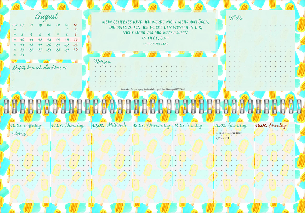 Tischkalender - Meine fröhlich-bunte Segenswoche 2026