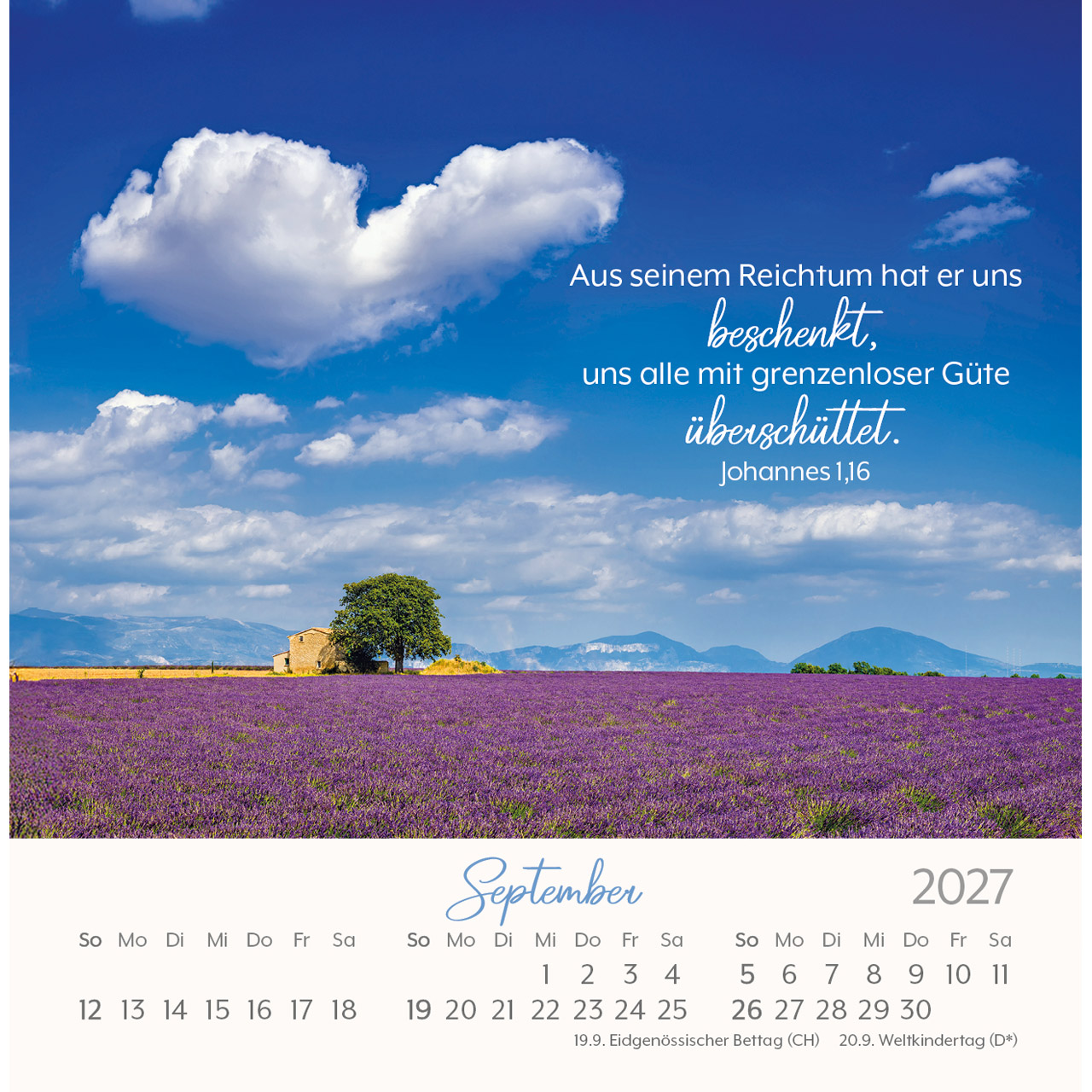 Postkartenkalender - Herzenswünsche 2027