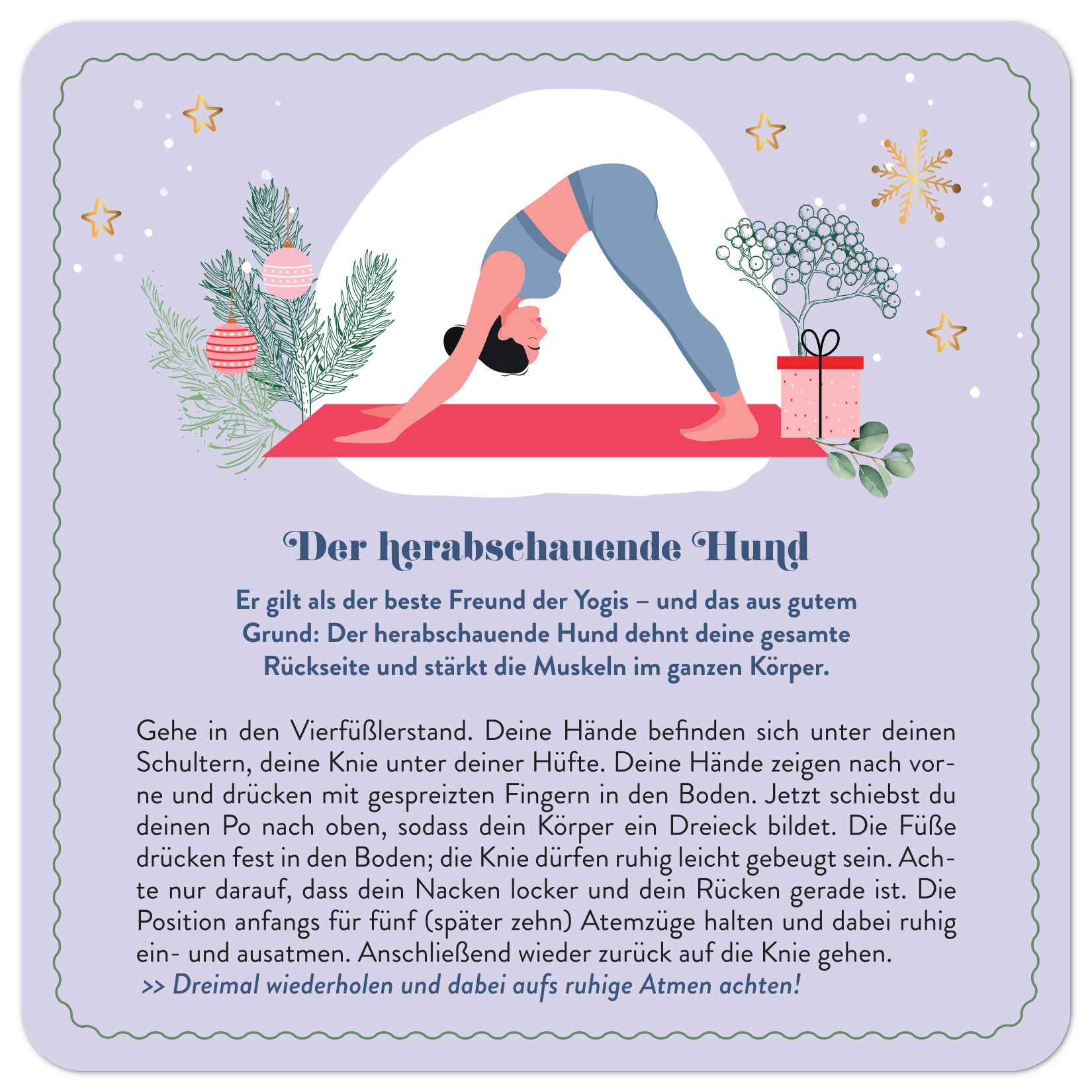Adventskalender - 24 x Yoga - Entspannt durch den Advent