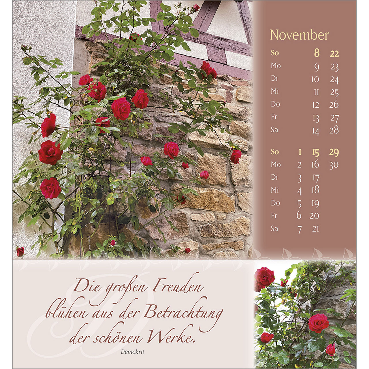 Tischkalender - Rosenduft mit besten Wünschen 2026