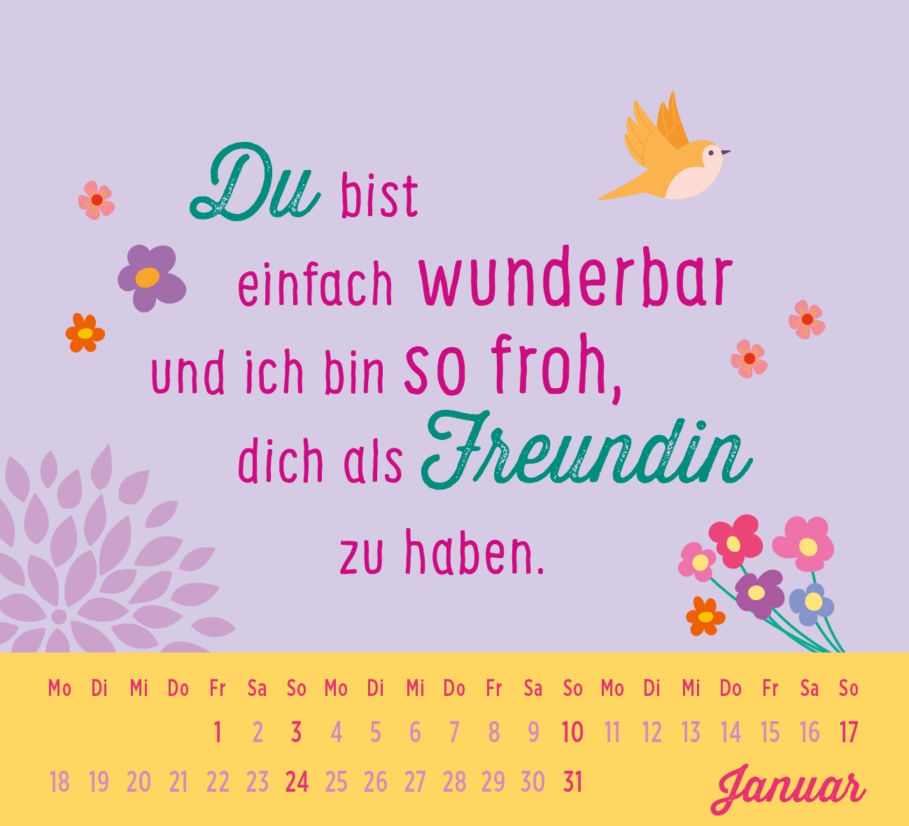 Aufstellkalender - Für eine tolle Freundin wie dich 2027
