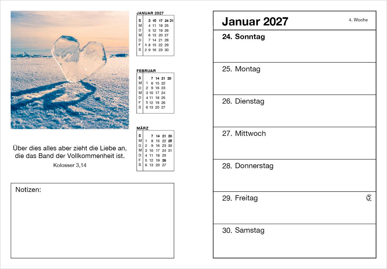 Terminkalender - Farbfoto Agenda 2027