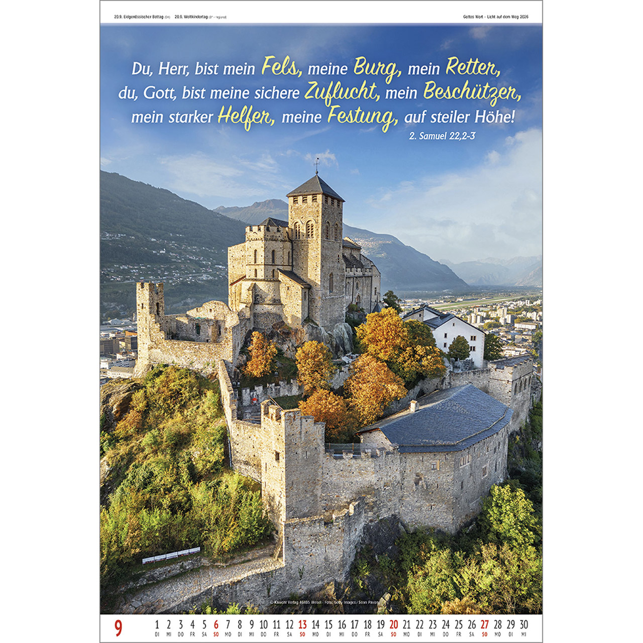 Wandkalender - Gottes Wort - Licht auf dem Weg 2026