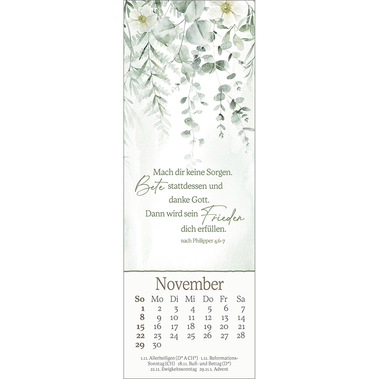 Lesezeichenkalender - Vor dich leg ich, was mich bewegt 2026