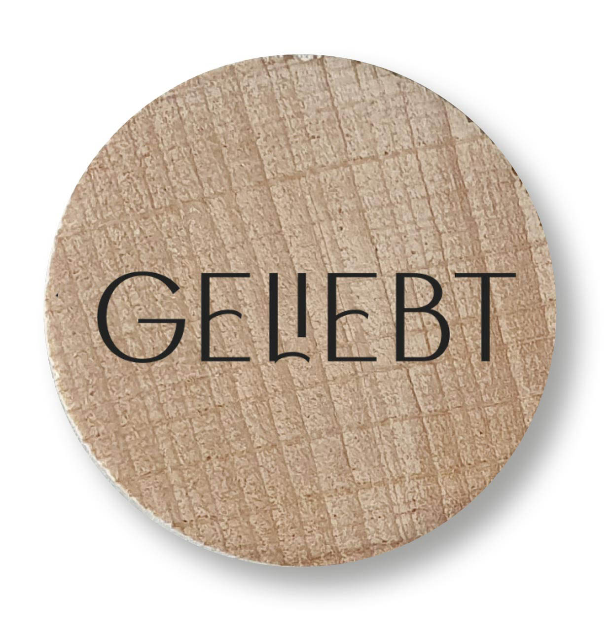 Magnet - Holzmagnet "Geliebt"