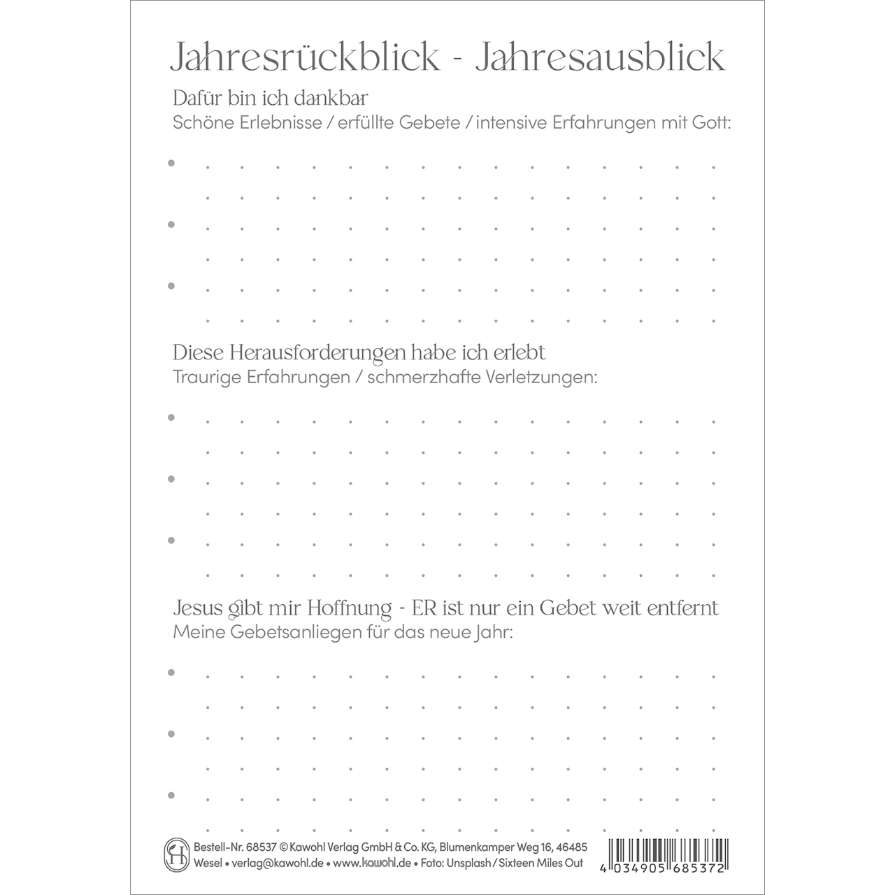 Postkarten - Mein Jahr 2026 - Buch Bibel Zweige