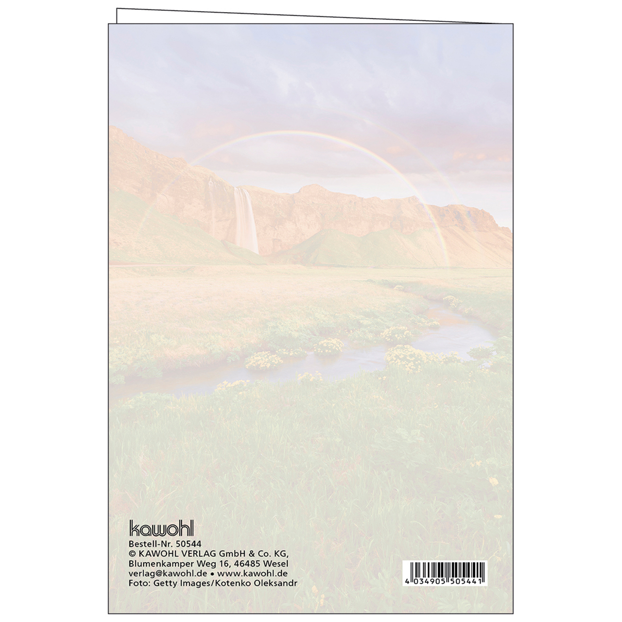 Faltkarte - Gott gebe dir für jeden Sturm - Felsen Landschaft Regenbogen Fluss Wolken