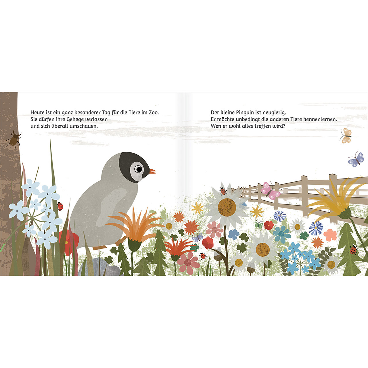 Geschenkbuch - So wunderbar bist du - Igel Rotkehlchen Schmetterlinge Stein Blumen