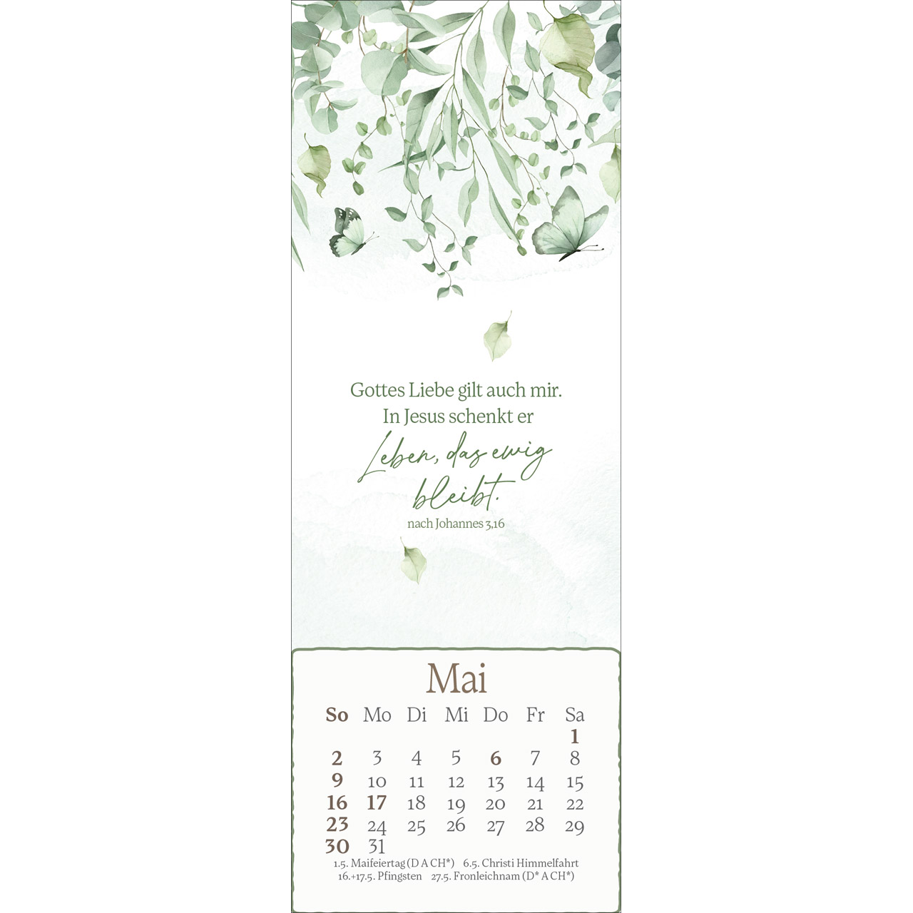 Lesezeichenkalender - Vor dich leg ich, was mich bewegt 2027