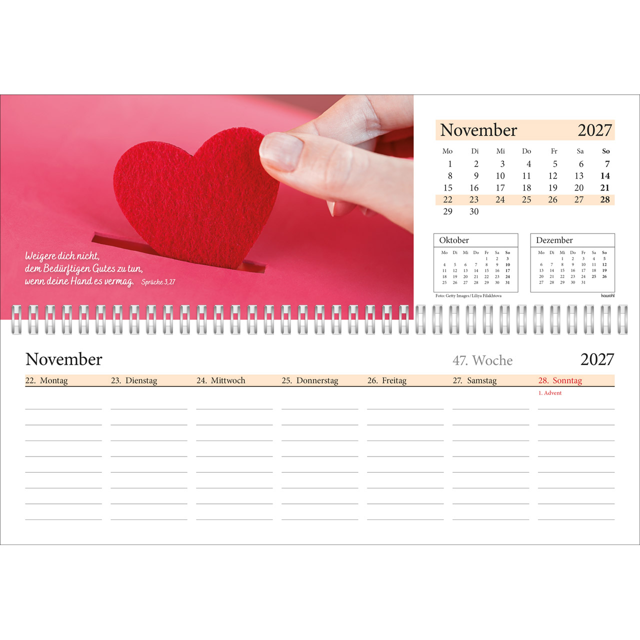 Tischkalender - In deine Hand leg ich den Tag 2027