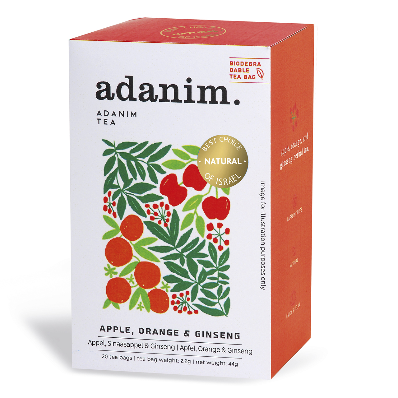 Tee - Kräutertee mit Apfel, Orange und Ginseng - Tee