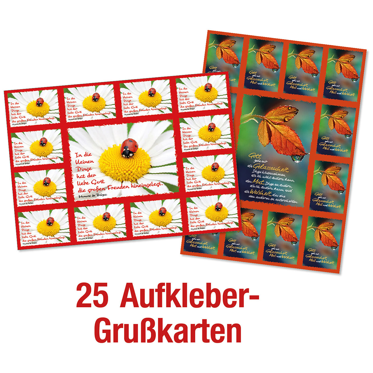 Spar-Paket Postkarten mit Aufklebern - Spar-Paket