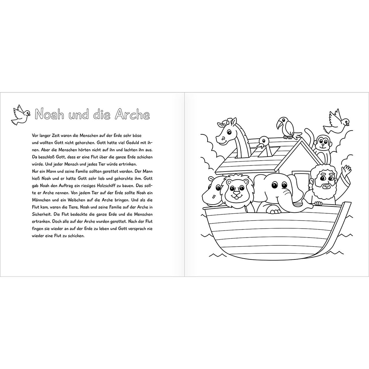 Malbuch - Mein erstes Bibel-Malheft - Arche Noah Tiere