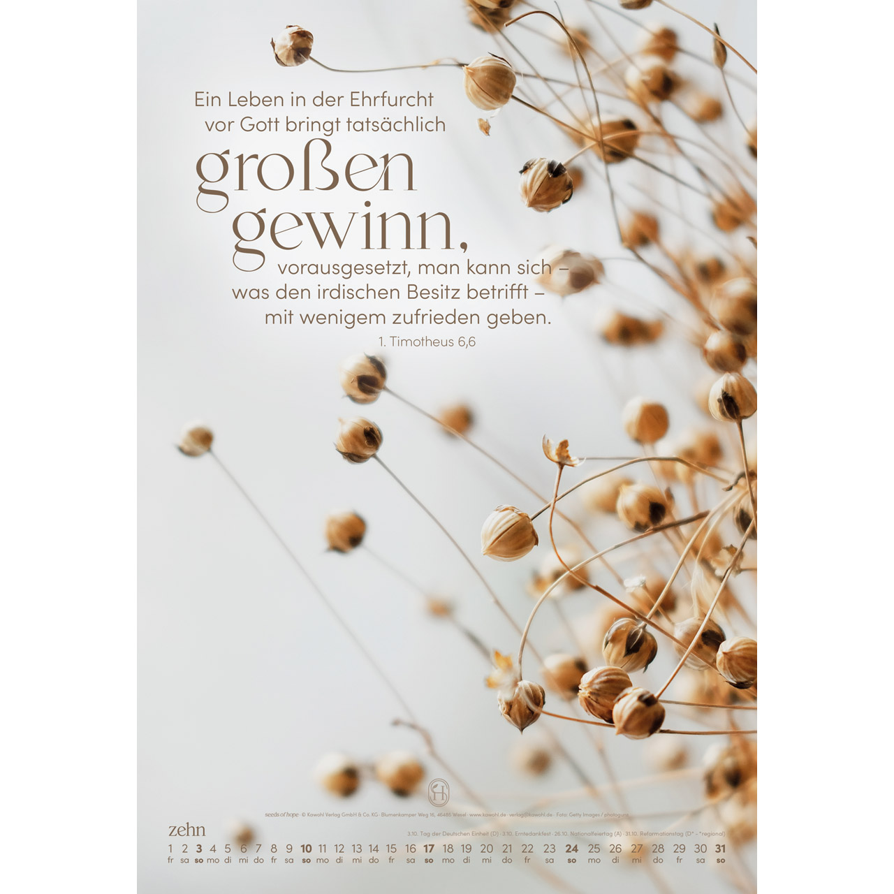 Wandkalender - Sein Wort. Dein Weg. 2027