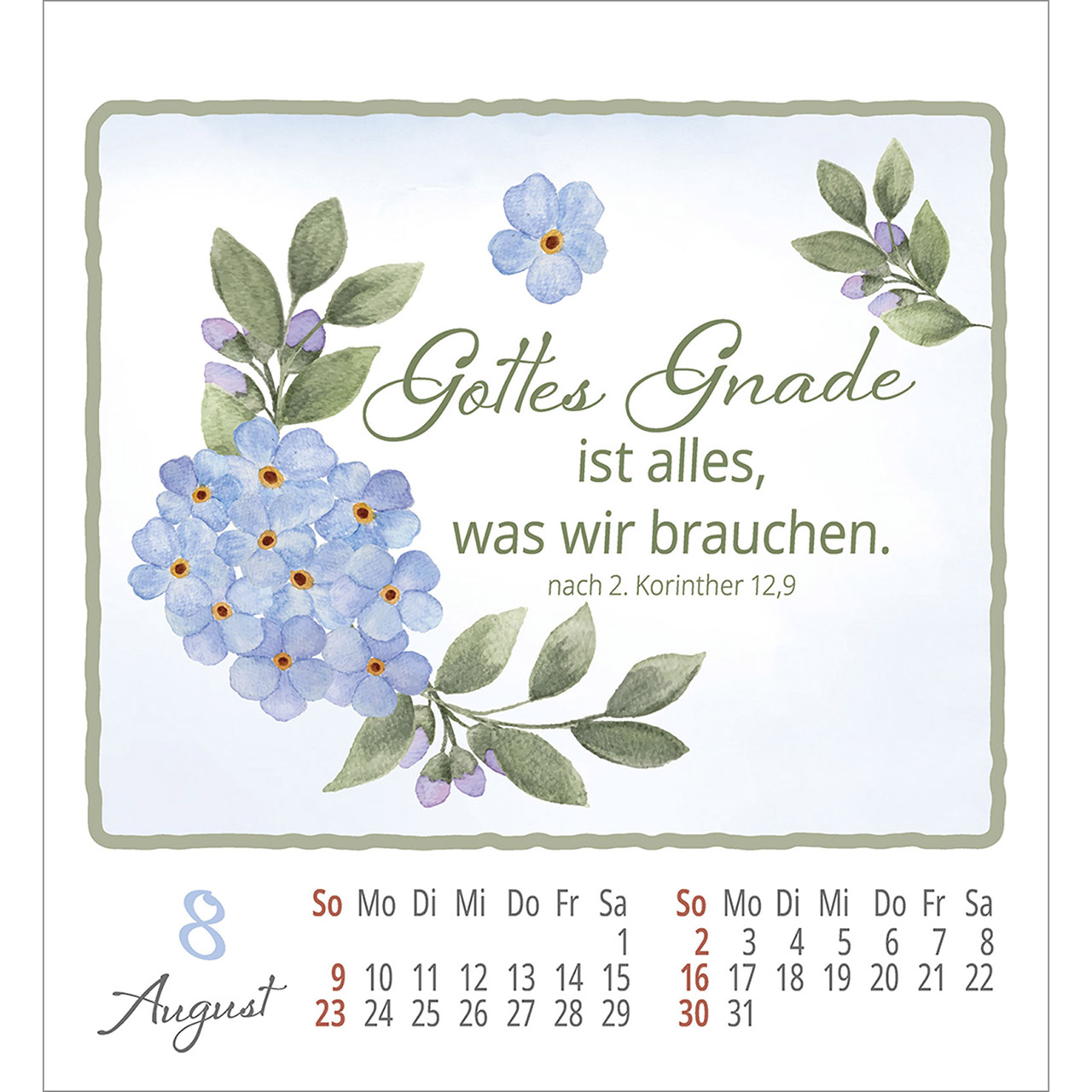 Aufkleberkalender - Wohlfühlen bei Dir 2026