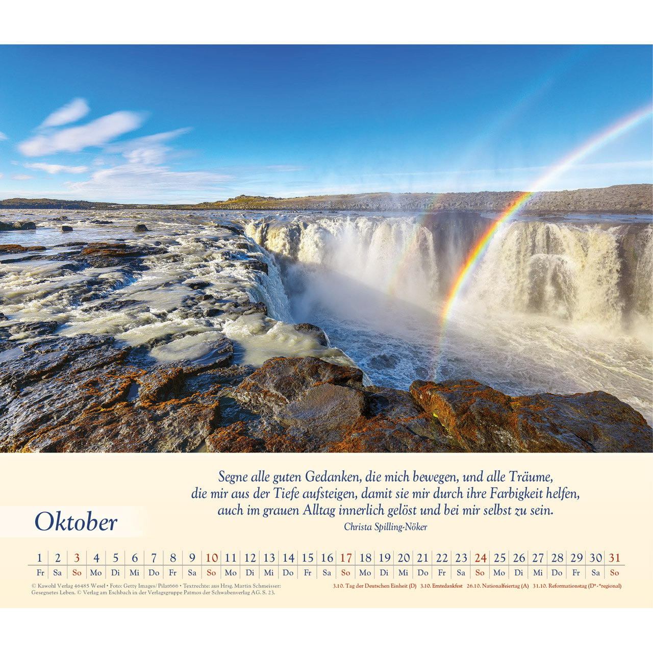 Wandkalender - Balsam für deine Seele 2027
