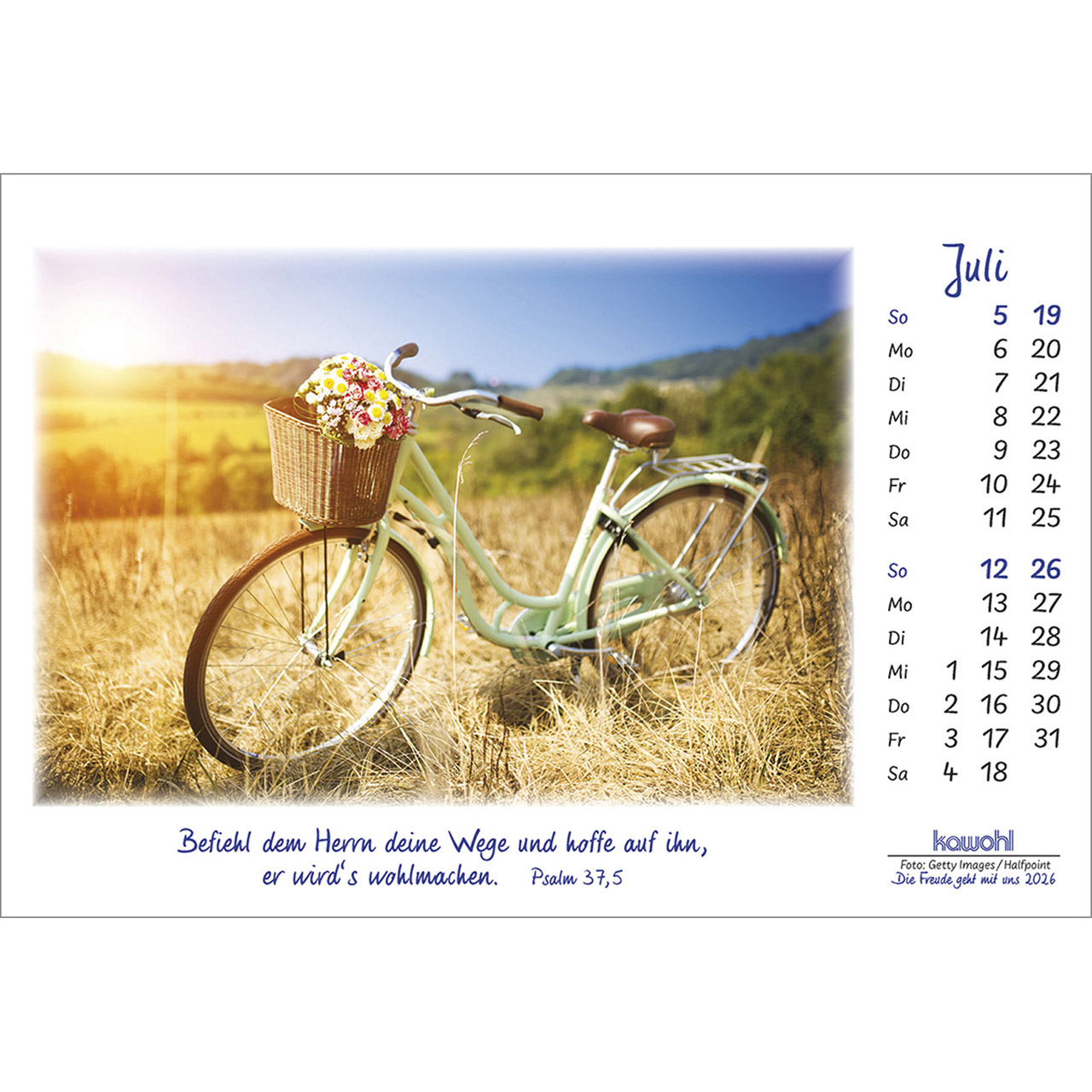 Tischkalender - Die Freude geht mit uns 2026