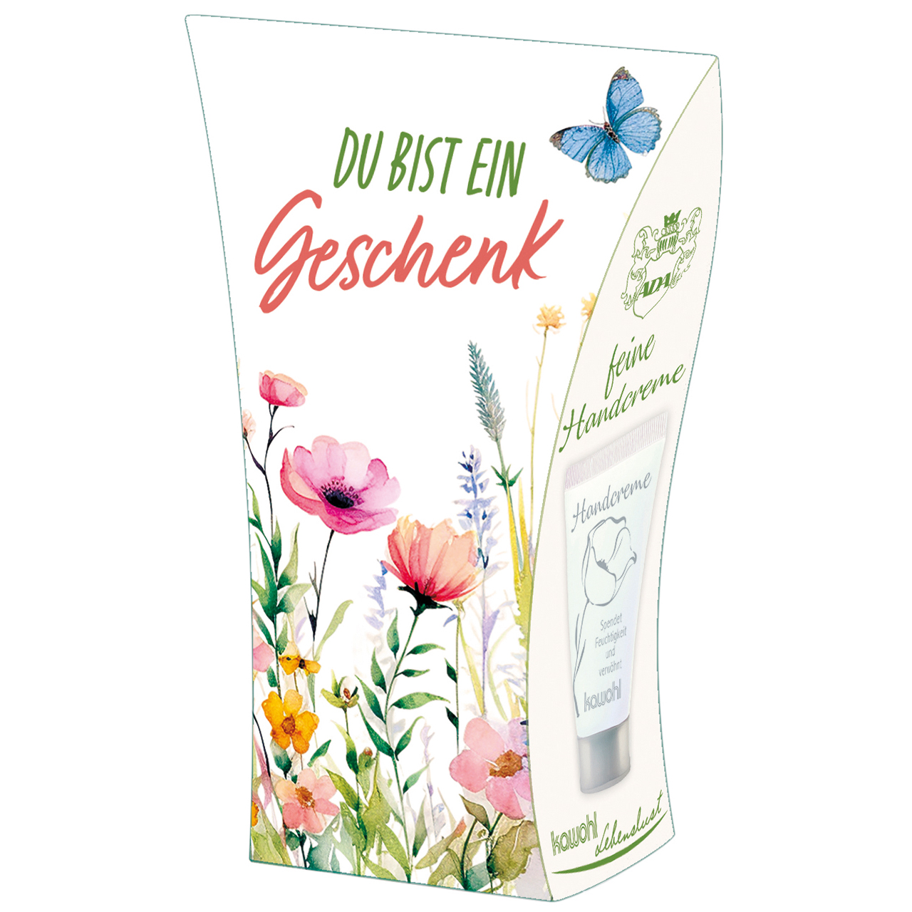Handcreme - Du bist ein Geschenk - Blumen Grafik Muster Schmetterling