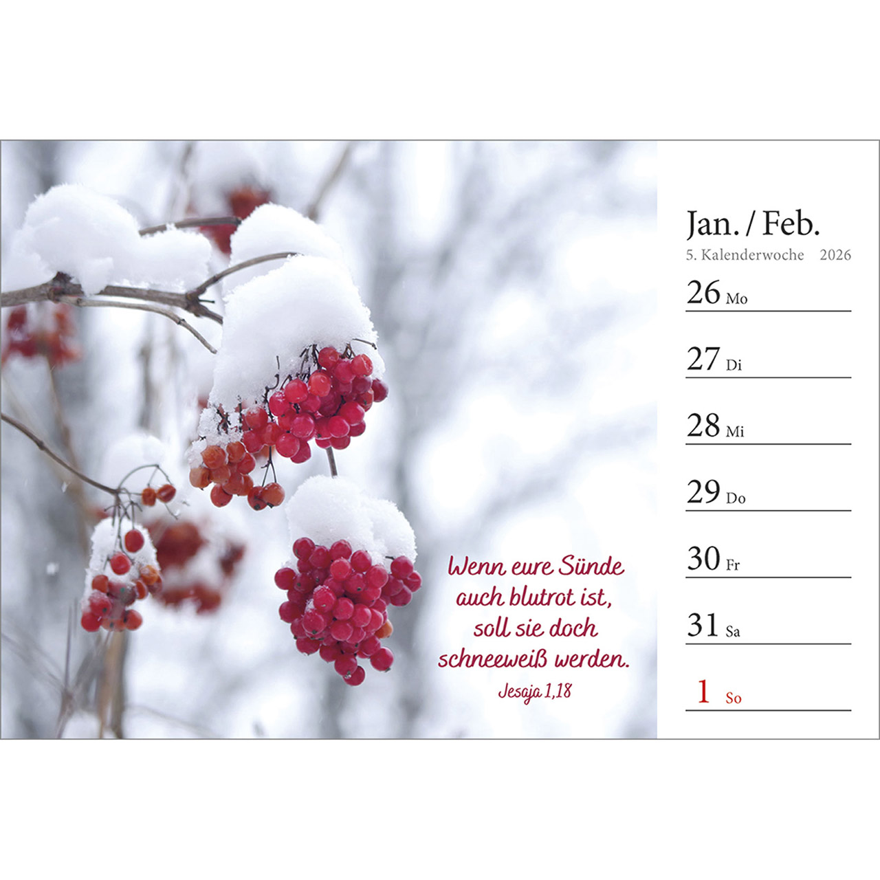Tischkalender - In deine Hand stell ich den Tag 2026