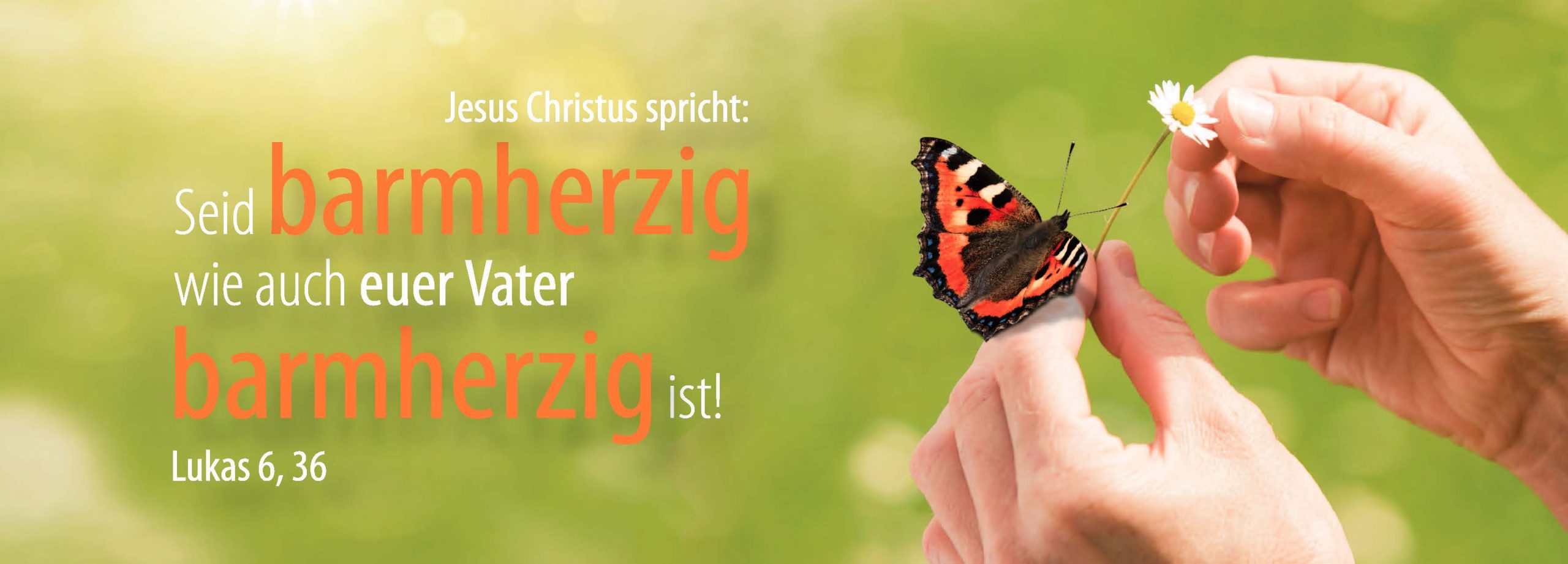 Lesezeichen 'Jesus Christus spricht: Seid barmherzig wie auch euer Vater barmher